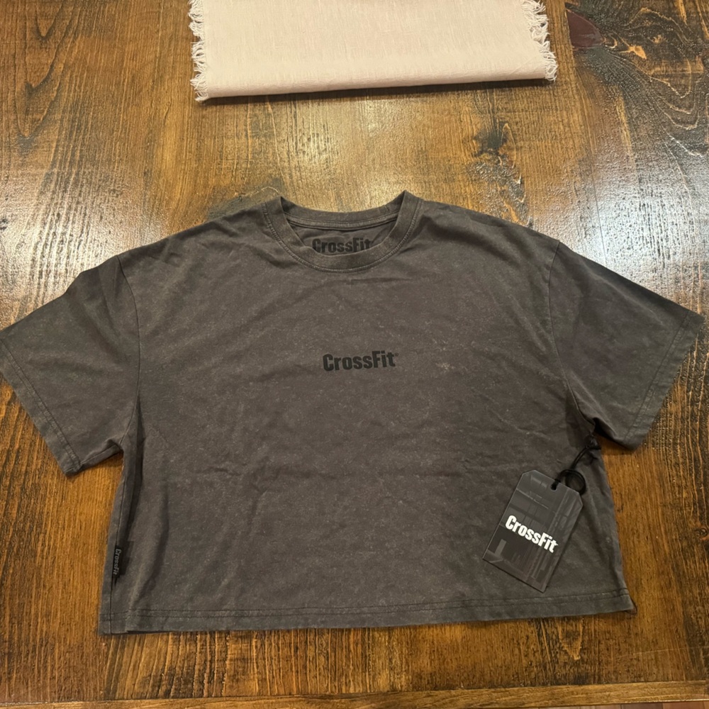 CrossFit Routine Is The Enemy Black Crop T-Shirt